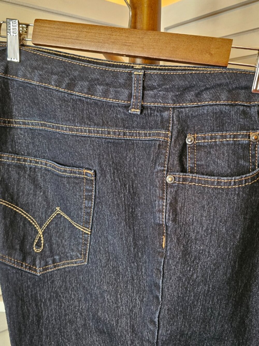 JMS, Just My Size, Plus 18W Average, Stretch Classic Denim Jeans, Dark Blue - Picture 3 of 7